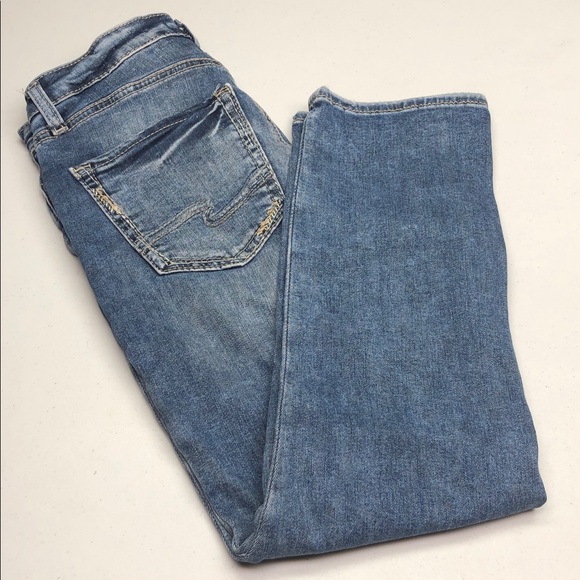 LIKE NEW SILVER AVERY CAPRI JEANS 30x26 ⭐️ - Picture 3 of 13